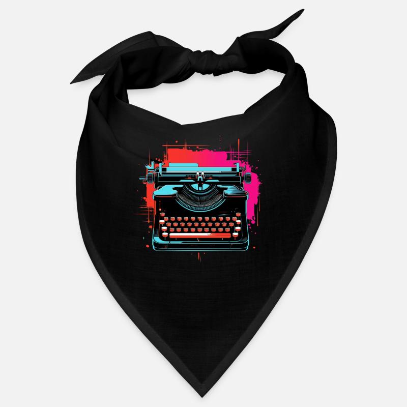 Typewriter Retrowave Bandana