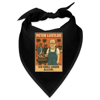 Peter Lustlos & Grillen: Ich grill lieber allein - Bandana - Schwarz - Vorne