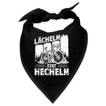 Elektro Fahrrad LÄCHELN STATT HECHELN Lustiges - Bandana - Schwarz - Vorne