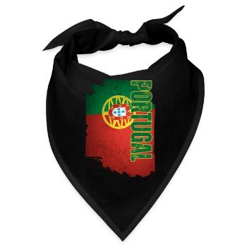 Vertikale portugiesische Flagge, portugiesischer Stolz - Bandana - Schwarz - Vorne