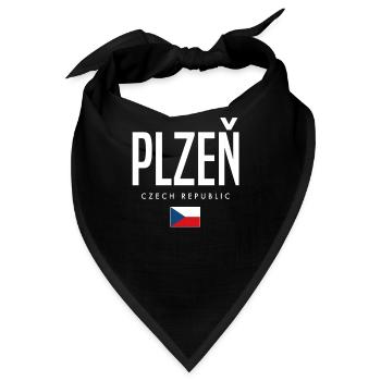 Pilsen Tschechien - Bandana - Schwarz - Vorne