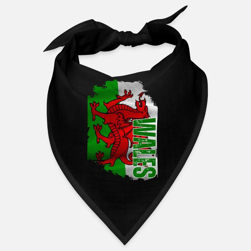 Vertical Welsh flag, Welsh pride Bandana