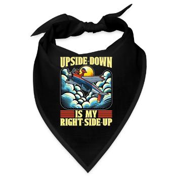 Aerobatic Pilot Upside-Down Is My Right RC Pilot - Bandana - Schwarz - Vorne
