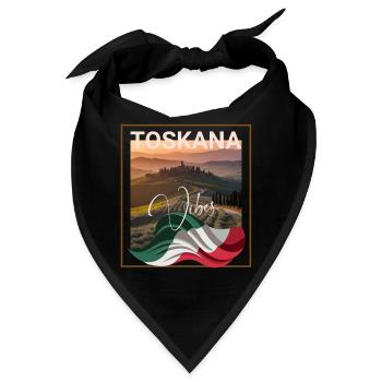 Toskana Vibes italienische Region - Bandana - Schwarz - Vorne