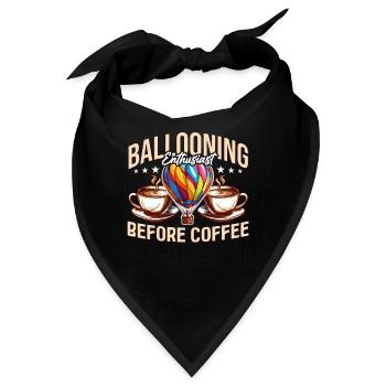 Ballooning Enthusiast Before Aeronaut Coffee Lover - Bandana - Schwarz - Vorne