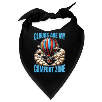 Hot Air Ballooning Clouds Are My Comfort Aviation - Bandana - Schwarz - Vorne