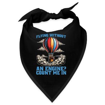 Hot Air Ballooning Flying Without An Aviation - Bandana - Schwarz - Vorne