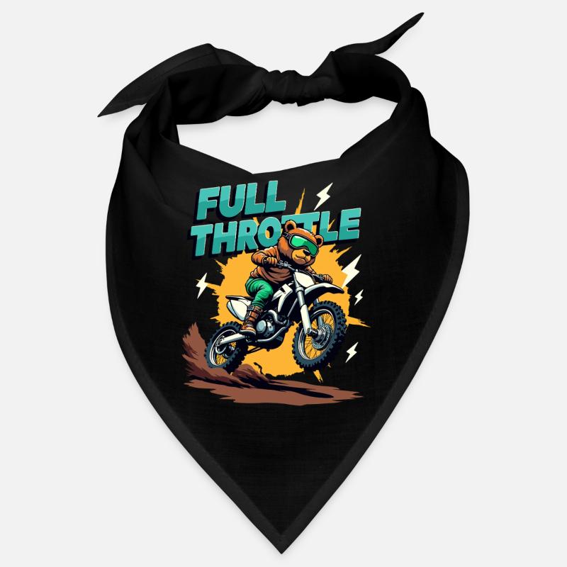 Full Throttle Bear Motocross Motorcycle Bandana