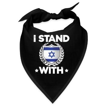 Israelschutz Wappen Design - Bandana - Schwarz - Vorne