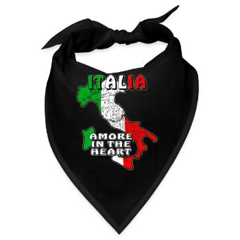 ITALIA AMORE IN THE HEART - Bandana - Schwarz - Vorne