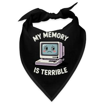 Mein Gedächtnis ist schrecklich Lustig Computer Lustig Codierung - Bandana - Schwarz - Vorne