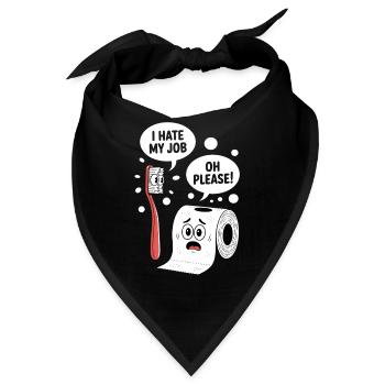 Lustiger Badezimmer Spruch Humor - Bandana - Schwarz - Vorne