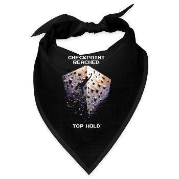 Checkpoint: Top | Bouldern Pixel Art - Bandana - Schwarz - Vorne