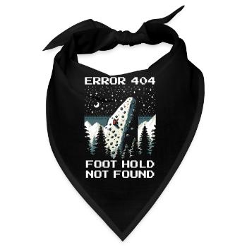 Tritt fehlt | Bouldern Pixel Art Fußtechnik - Bandana - Schwarz - Vorne