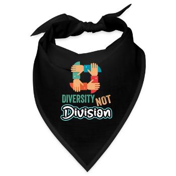 Feiern Sie die Vielfalt, nicht die Spaltung, die Einheit - Bandana - Schwarz - Vorne