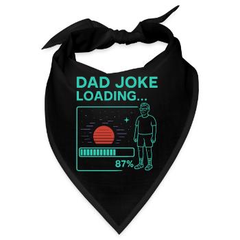 Dad Joke Loading - Bandana - Schwarz - Vorne
