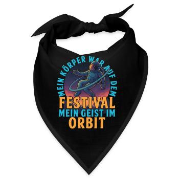 Festival Geist im Orbit Design - Bandana - Schwarz - Vorne