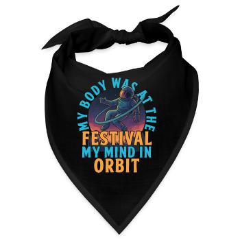 Festival Geist im Orbit Design - Bandana - Schwarz - Vorne