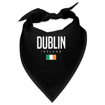 Dublin Irland - Bandana - Schwarz - Vorne