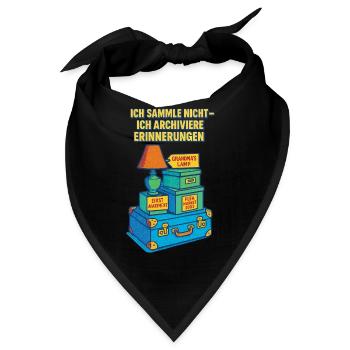 Ich Sammle Nicht Ich Archiviere Erinnerungen - Bandana - Schwarz - Vorne