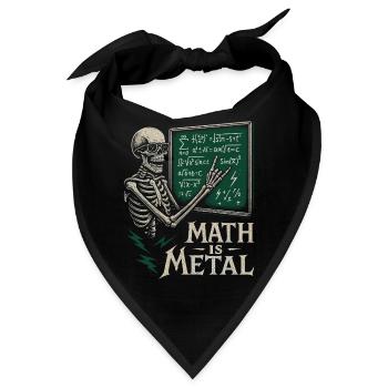 Mathe Ist Metal Skelett Tafel Rock - Bandana - Schwarz - Vorne