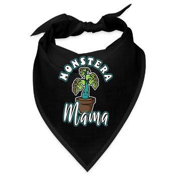 Monstera Mama - Bandana - Schwarz - Vorne