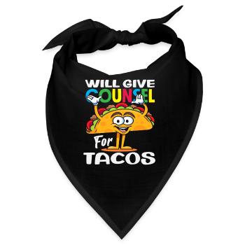 Schulberater Bietet Beratung Für Tacos - Bandana - Schwarz - Vorne
