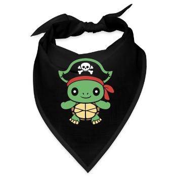 Pirat - Bandana - Schwarz - Vorne