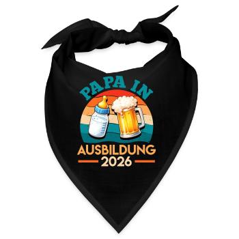 Werdender Vater PAPA IN AUSBILDUNG 2026 - Bandana - Schwarz - Vorne