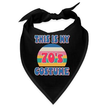 This Is My 70s Costume - Bandana - Schwarz - Vorne