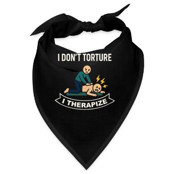 Physiotherapie Ich Quäle Nicht Ich Therapiere - Bandana - Schwarz - Vorne