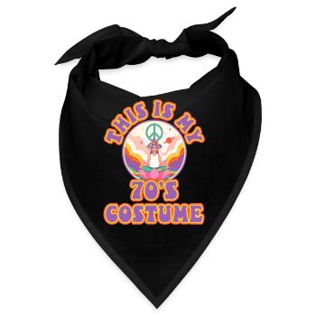 This Is My 70s Costume - Bandana - Schwarz - Vorne