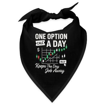 Eine Option pro Tag hält den Tagesjob fern - Bandana - Schwarz - Vorne