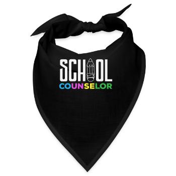 Schulberater Buntstift Design - Bandana - Schwarz - Vorne