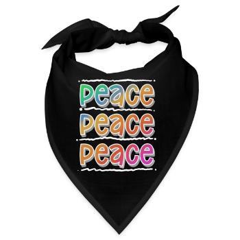 Peace - Bandana - Schwarz - Vorne