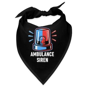 Ambulance Sirene - Bandana - Schwarz - Vorne