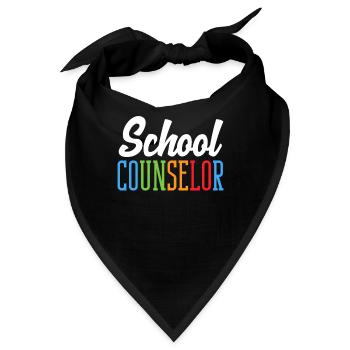 Schulberater Farbenfrohes Design - Bandana - Schwarz - Vorne