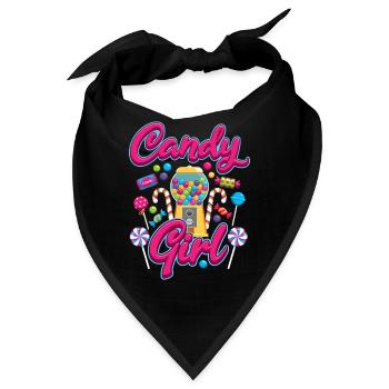 Candy Girl Süßigkeiten Bonbons - Bandana - Schwarz - Vorne