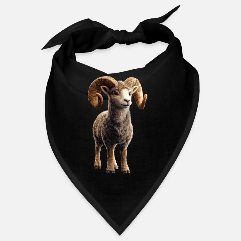 Widder Mufflon Aries Wilde Schafe Männliches Schaf Bandana