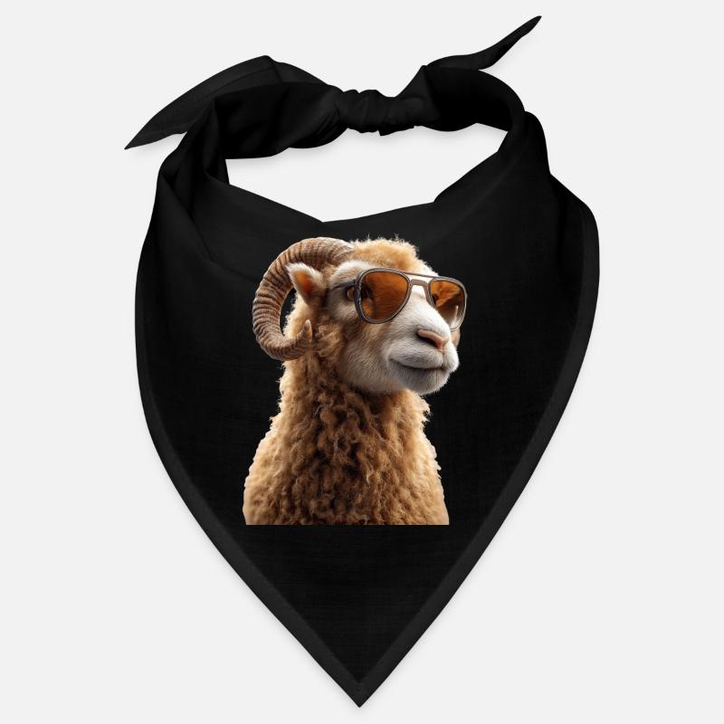 Widder Mufflon Aries Wilde Schafe Männliches Schaf Bandana