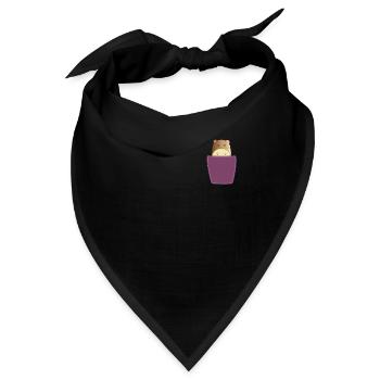 Hamster in Brusttasche Nager in Tasche - Bandana - Schwarz - Vorne