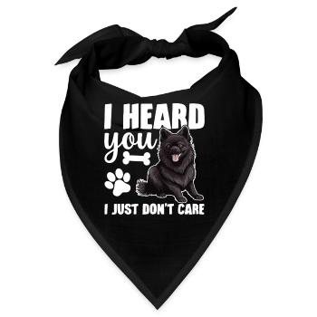 Schipperke, Ich Habe Dich Gehört, Dass Ich Mich - Bandana - Schwarz - Vorne