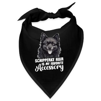 Schipperke Hair Ist Mein Lieblings -accessoire - Bandana - Schwarz - Vorne