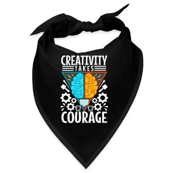 Creativity Takes Courage - Bandana - Schwarz - Vorne