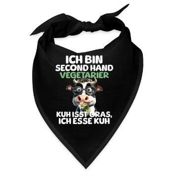 Second Hand Vegetarier - Bandana - Schwarz - Vorne