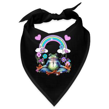 Yoga Frosch retro Yogi - Bandana - Schwarz - Vorne