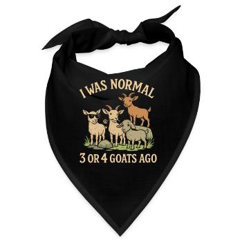 Vor 3 oder 4 Ziegen war ich normal - Bandana - Schwarz - Vorne