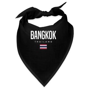 Bangkok Thailand - Bandana - Schwarz - Vorne