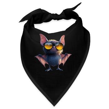 Fledermaus Flughund Vampir Bat Süße Fledemäuse - Bandana - Schwarz - Vorne