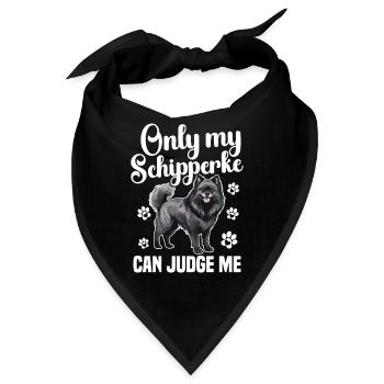 Nur Mein Schipperke Kann Mich Beurteilen - Bandana - Schwarz - Vorne
